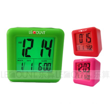 Calendário LCD portátil Silicon Digtal com funções de alarme e soneca (LC979)